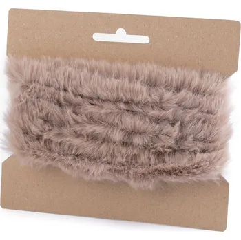 Oděvní / dekorační kožešinový proužek plochý, řezaný šíře 2 cm