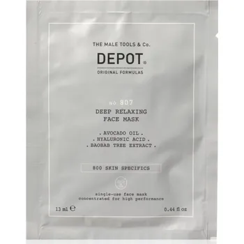 Pleťová maska DEPOT 800 SKIN SPECIFICS NO. 807 RELAXING FACE MASK zklidňující a hydratační maska pro muže 12x13 ml