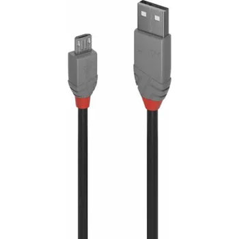 Datový kabel Lindy USB-A - microUSB USB kabel 3 m šedý (36734)