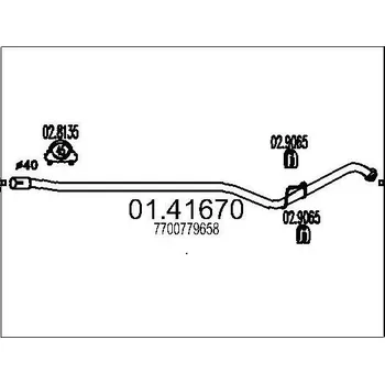Výfuková trubka Výfuková trubka MTS 01.41670