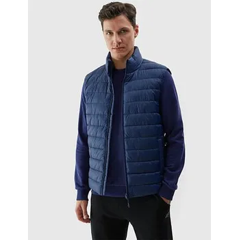 Pánská vesta Pánská péřová vesta s recyklovanou výplní 4F velikost M modrá