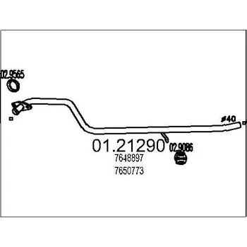 Výfuková trubka Výfuková trubka MTS 01.21290