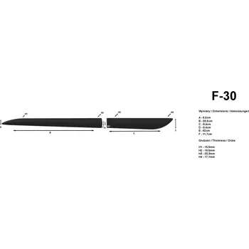 Lišta karosérie Boční lišty na dveře Mitsubishi Outlander 2006-2013 F30 | Rider