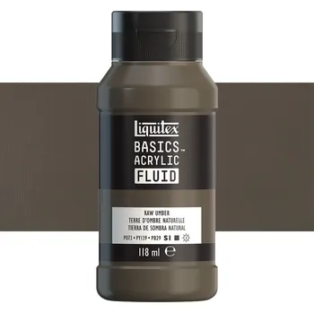 Vodová barva Akrylová barva Liquitex Basics Fluid - Raw Umber