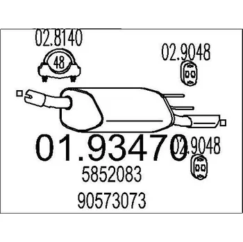 Tlumič výfuku Zadní tlumič výfuku MTS 01.93470