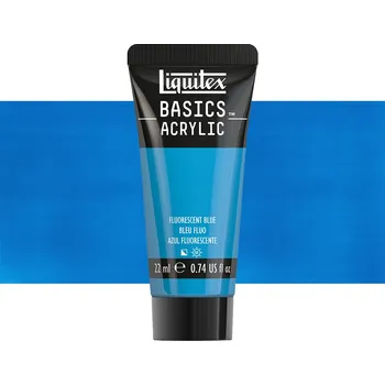 Vodová barva Akrylová barva Liquitex Basics - Fluorescent Blue Balení: 22 ml