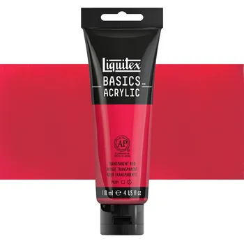 Vodová barva Akrylová barva Liquitex Basics - Transparent Red Balení: 22 ml
