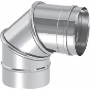 Kouřovod Jeremias Nastavitelné koleno 0 - 90° 115 mm EW-ECO (TN06101115)
