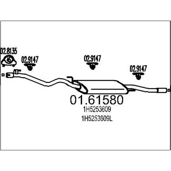 Tlumič výfuku Zadní tlumič výfuku MTS 01.61580