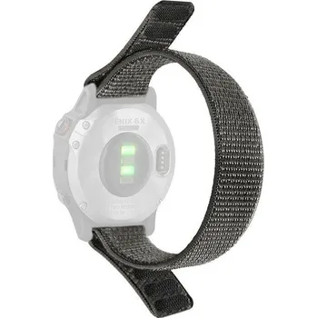 Řemínek na hodinky Nylonový řemínek Ricardo 26mm (pro Garmin Fenix 8/7X/6X (51mm), Tactix aj.), šedý, provlékací