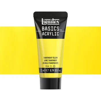 Vodová barva Akrylová barva Liquitex Basics - Transparent Yellow Balení: 22 ml