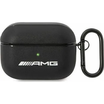 Pouzdro na mobilní telefon Kožené velké logo Mercedes AMG – pouzdro AirPods Pro (černé)