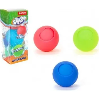 Sport Teddies Vodní bomby 3ks se samotěsnícím úzávěrem silikon opakovaně použitelné v krabičce 6x16x6cm