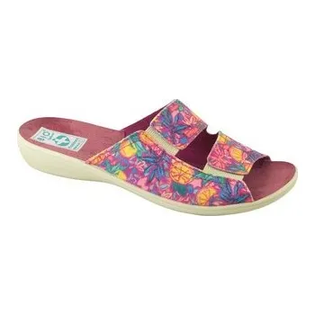 Dámské polobotky Dámské nazováky Adanex 28838 s elastickou gumkou na nártu červená 36