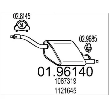 Tlumič výfuku Zadní tlumič výfuku MTS 01.96140