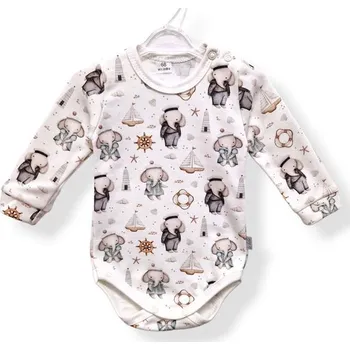 Le Bebe Body dlouhý rukáv U moře - 74