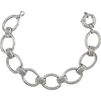 Náramek Stříbrný náramek ovály délka náramku 21cm