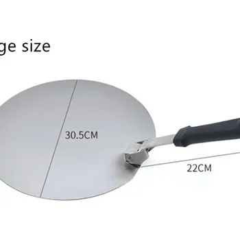 Lopata na pizzu Nerezová skládací lopatka na pizzu s plastovou rukojetí | Pečící tác pod pizzu - 12 palců