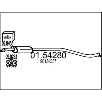 Tlumič výfuku Střední tlumič výfuku MTS 01.54280
