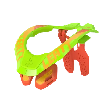 Motocyklový chránič hrudi a pátěře Chránič krční páteře na moto LEATT 4.5 NECK BRACEN barva citrus velikost L / XL - 15 a více let ( obvod hrudníku 95-110 cm ) (krční ortéza, ochranný nákrčník, chránič krku pro motokros, enduro a čtyřkolky)