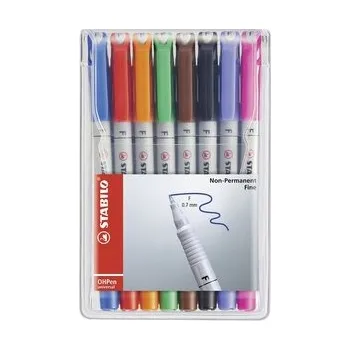 STABILO OHPen universal vodou rozpustný F 8 ks Pouzdro