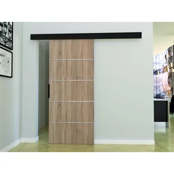 Interiérové dveře Posuvné dveře STANDART MIX B70, Sonoma/Černá