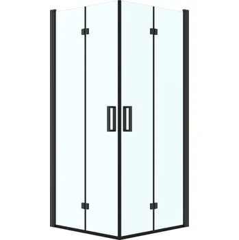 Oltens Byske sprchový kout 80x80 cm čtvercový černá matný/průhledné sklo 20001300