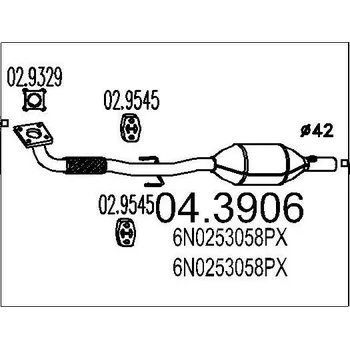Katalyzátor Katalyzátor MTS 04.3906