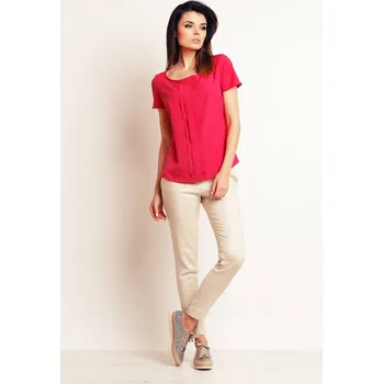 Dámská halenka Halenka s krátkým rukávem M098 Barva: Růžová, Velikost: XL