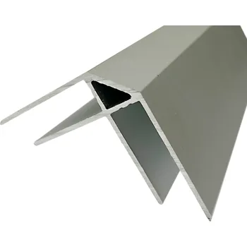 Příslušenství pro zahradní stavbu Rohový profil pro tl. 10mm z hliníku stříbrný elox 6000 mm