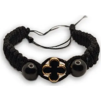 Náramek Řecký Modlitební Náramek s Zlatým Křížem