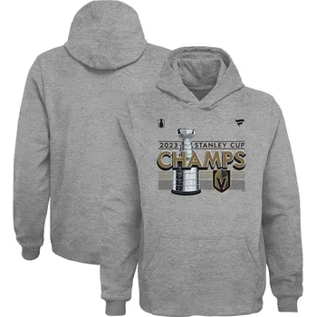 Chlapecká mikina Fanatics Dětská mikina Vegas Golden Knights NHL 2023 Stanley Cup Champions Locker Room Pullover Hoodie Velikost: Dětské S (6 - 9 let)