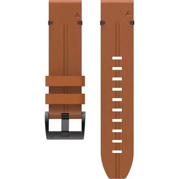 Řemínek na hodinky Kožený řemínek Ricardo 26mm (pro Garmin Fenix 8/7X/6X (51mm), Tactix aj.), hnědý, QuickFit