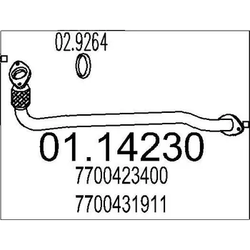 Výfuková trubka Výfuková trubka MTS 01.14230