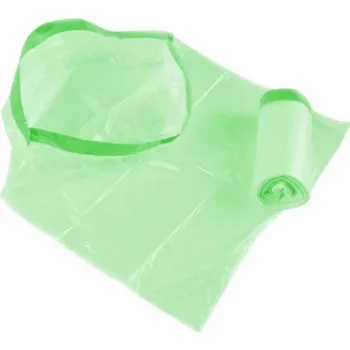 Pytle na odpadky Sáček do koše - zatahovací 60l, 600x800, 15mi, zelený, 10 ks/role