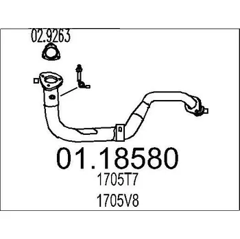 Výfuková trubka Výfuková trubka MTS 01.18580