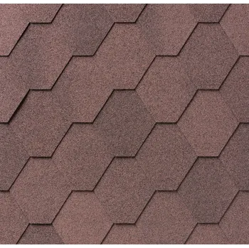 Střešní krytina IKO Superglass Hex Barva krytiny: Superglass Hex - Podvojná Hnědá (07) samolepící asfaltový šindel hexagonal Classic