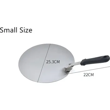 Lopata na pizzu Nerezová skládací lopatka na pizzu s plastovou rukojetí | Pečící tác pod pizzu - 10 palců