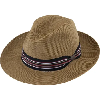 Klobouk Fiebig - Headwear since 1903 Letní Fedora klobouk - Fiebig Cognac Velikost: 55 cm (S)