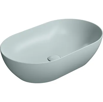 Umyvadlo GSI PURA keramické umyvadlo na desku 60x37cm, ghiaccio mat, 883415