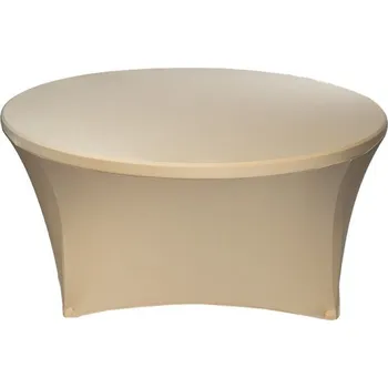 Napínací potah Elastický potah LITE na kulatý stůl 180 cm Barva: šampaň