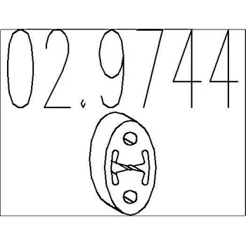 Tlumič výfuku Zarážka, tlumič výfuku MTS 02.9744