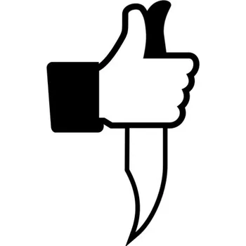 Samolepicí dekorace na vozidlo Samolepka like s nožem na auto a motorku, tuning nálepka (5756)