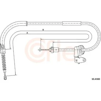 Auto-moto Tažné lanko, parkovací brzda COFLE 92.10.4300