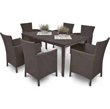 Zahradní sestava Toscana 6+1 hnědá