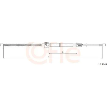 Auto-moto Tažné lanko, parkovací brzda COFLE 10.7143