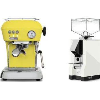 Kávovar Ascaso Dream ONE, Sun Yellow + Eureka Mignon Silenzio, CR white