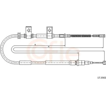 Lanko parkovací brzdy Lanovod parkovací brzdy COFLE 17.3502