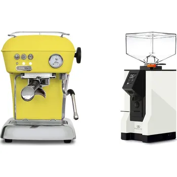 Kávovar Ascaso Dream ONE, Sun Yellow + Eureka Mignon Perfetto, BL white