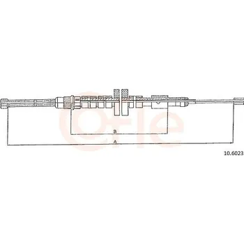 Brzdový systém Tažné lanko, parkovací brzda COFLE CFE10.6023